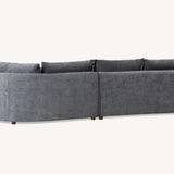 The Pebble Grey Boucle Corner Premium Sofa Fabric