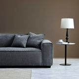 The Dakota Charcoal Grey Boucle 4 Seater With Chaise Premium Sofa Charcoal Boucle Fabric