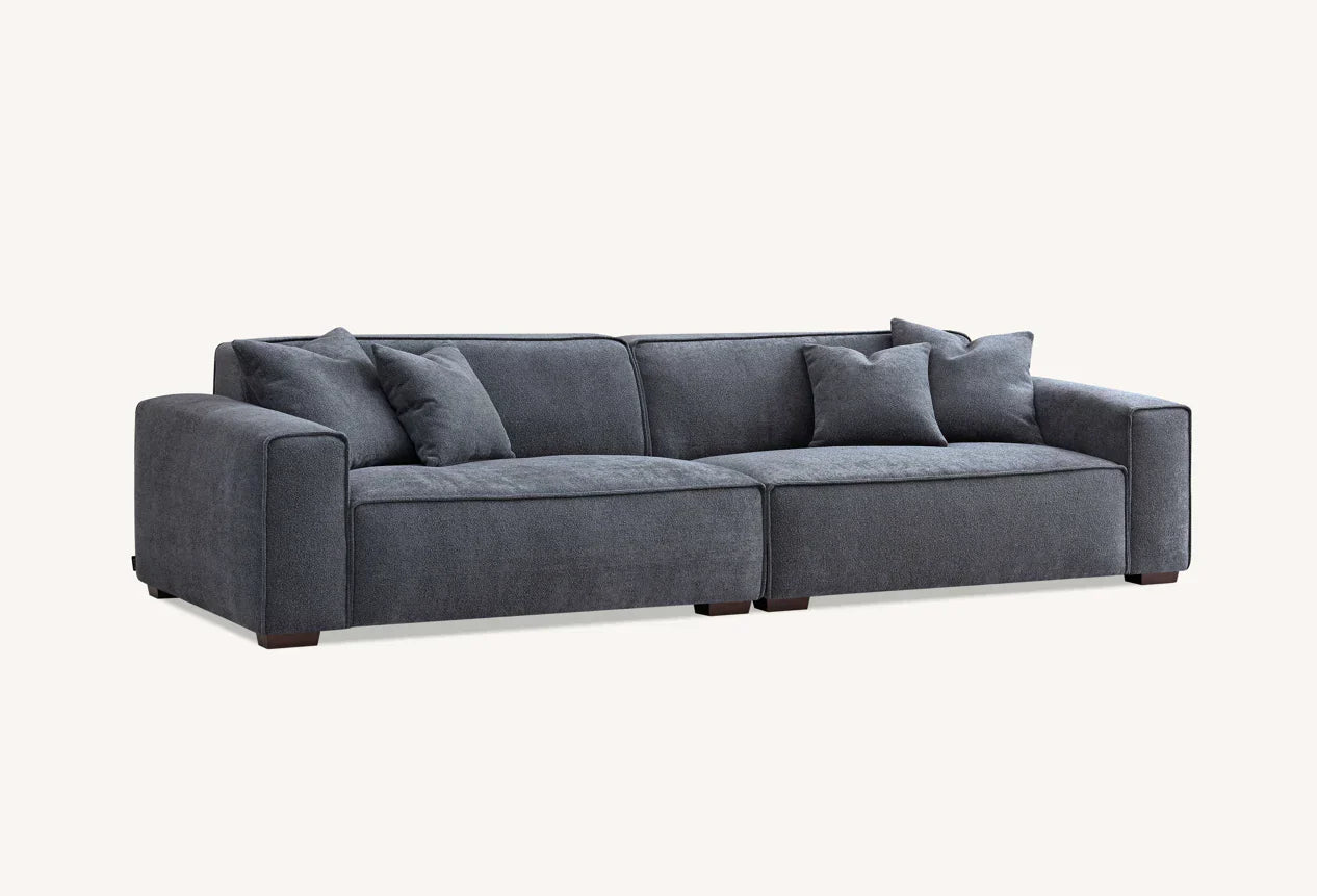 The Dakota Charcoal Boucle 3 Seater Sofa