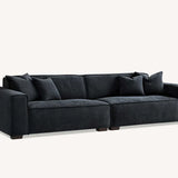 The Dakota Midnight Black Boucle 3 Seater Sofa