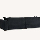 The Dakota Midnight Black Boucle 3 Seater Sofa