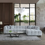 The Bubble Pearl Boucle Corner Tribeca Premium Sofa Boucle Fabric