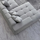The Leonard Cloudy Grey Boucle Left Hand Corner Premium Sofa Cloudy Grey Boucle Fabric