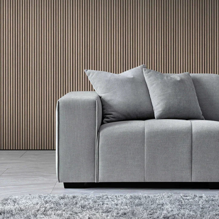 The Leonard Cloudy Grey Boucle Right Hand Corner Premium Sofa Cloudy Grey Boucle Fabric