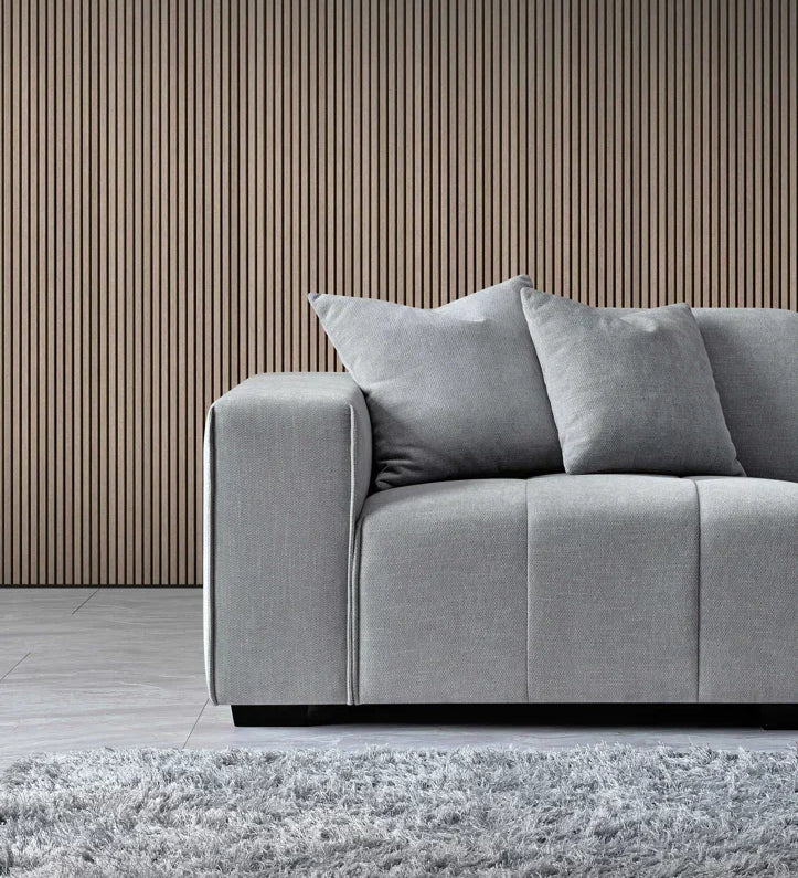 The Leonard Cloudy Grey Boucle Right Hand Corner Premium Sofa Cloudy Grey Boucle Fabric