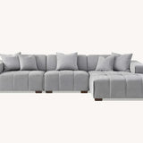 The Leonard Cloudy Grey Boucle Right Hand Corner Premium Sofa Cloudy Grey Boucle Fabric