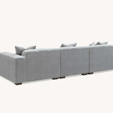 The Leonard Cloudy Grey Boucle Right Hand Corner Premium Sofa Cloudy Grey Boucle Fabric