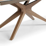 Serene 160-240cm Italian Walnut & Pandora Vendome Ceramic Marble Side Extending Dining Table