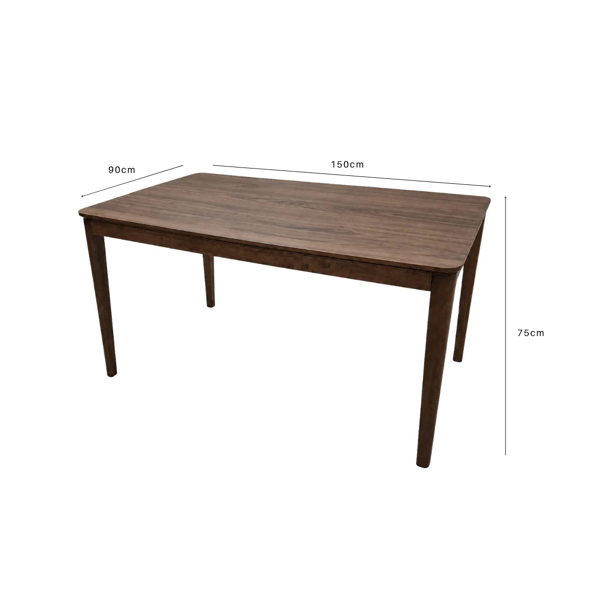 Sherwood Walnut Wooden 150cm Dining Table