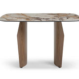 Sienna 120cm Italian Walnut & Pandora Vendome Ceramic Marble Dining Table