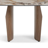 Sienna 120cm Italian Walnut & Pandora Vendome Ceramic Marble Dining Table