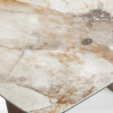 Sienna 120cm Italian Walnut & Pandora Vendome Ceramic Marble Dining Table