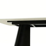 Silvia 180cm Black & Grey Ceramic Marble Dining Table