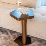 Richmond Interiors Hexa Brushed Gold Sofa Table