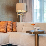 Richmond Interiors Hexa Brushed Gold Sofa Table