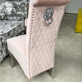 Elina Grey Marble Dining Table With Sofia Grey Chairs