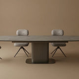 Velo 180-280cm Spanish Grey Ceramic Marble Side Extending Dining Table