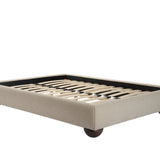 LPD Home Soller Porridge Chenille Tweed Double Platform Bed Frame