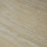 Stratos 120cm Round Ivory & Travertine Ceramic Marble Dining Table
