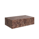Rosso Brown Emperador Marble Coffee Table