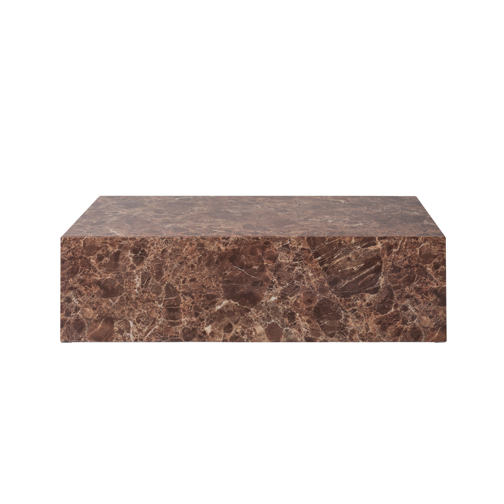Rosso Brown Emperador Marble Coffee Table