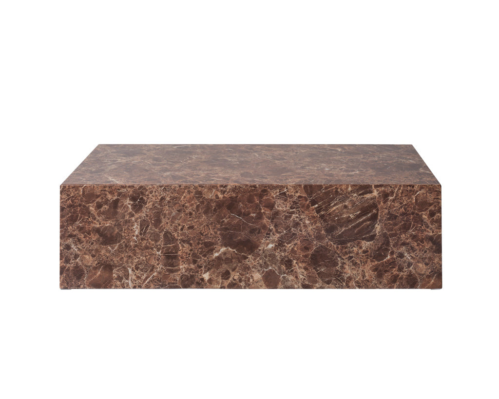 Rosso Brown Emperador Marble Coffee Table