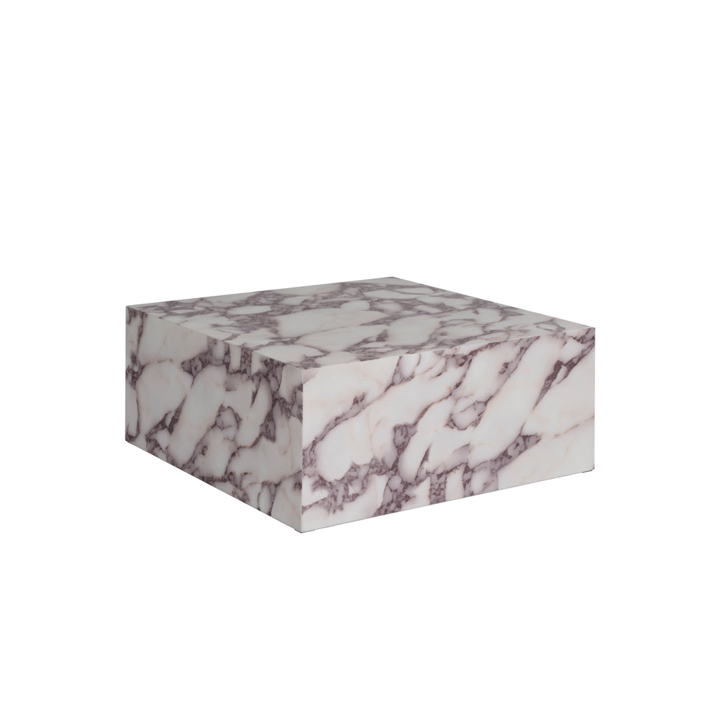 Rosso Calacatta Viola Marble Square Coffee Table