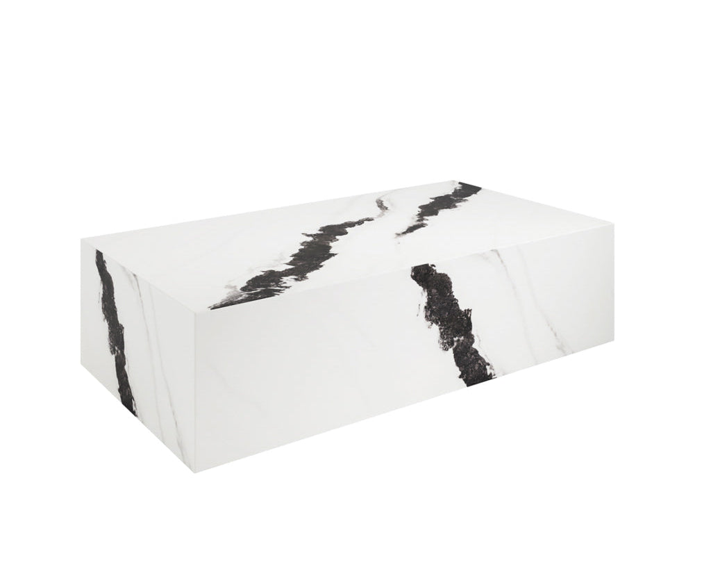 Rosso Panda Marble Coffee Table