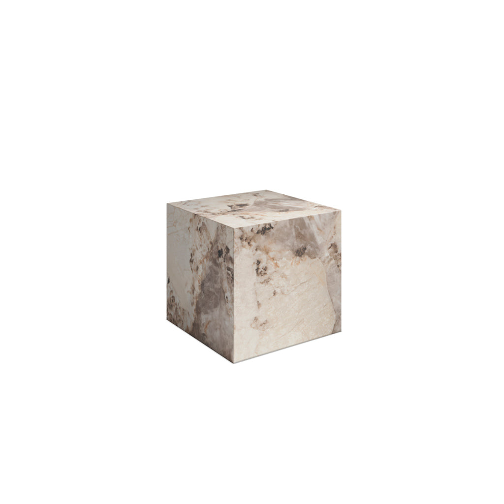 Rosso Pandora Marble Side Lamp End Table
