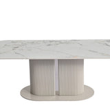 Sydney Cream Ceramic Marble Coffee Table