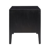 DI Designs Abberley Black Oak Wood Ribbed TV Unit