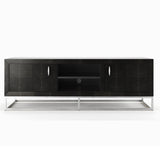 DI Designs Hampton Black Shagreen & Chrome TV Unit