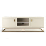 DI Designs Hampton Ivory Shagreen & Gold TV Unit