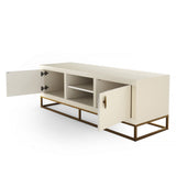 DI Designs Hampton Ivory Shagreen & Gold TV Unit