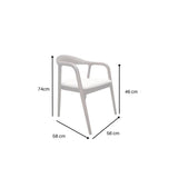 Tessa Walnut Dark Wooden Ivory Boucle Fabric Dining Chairs - Pairs