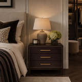 Thomas 3 Drawer Bedside Table