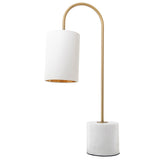 RV Astley Kenna Table Lamp White and Antique Brass
