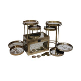 Libra Interiors Vienna Atlas Set of 2 Side Tables - Antique Gold