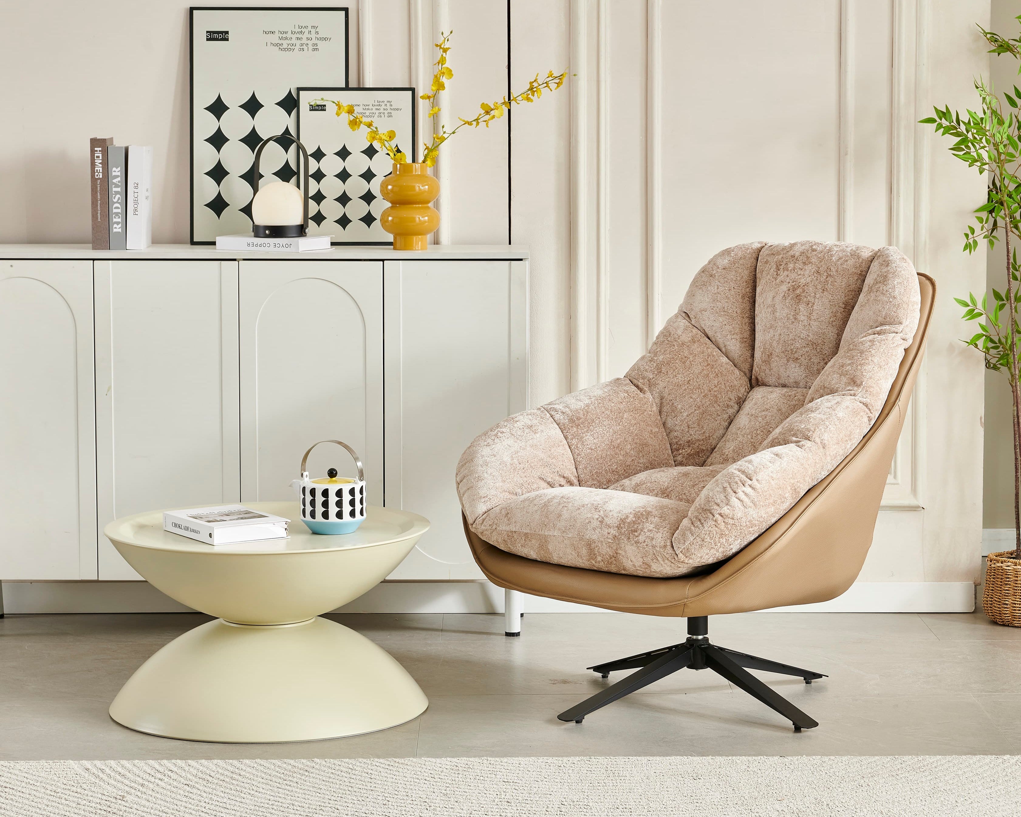 Casdira Matt Mink Set of 2 Nest Of Tables