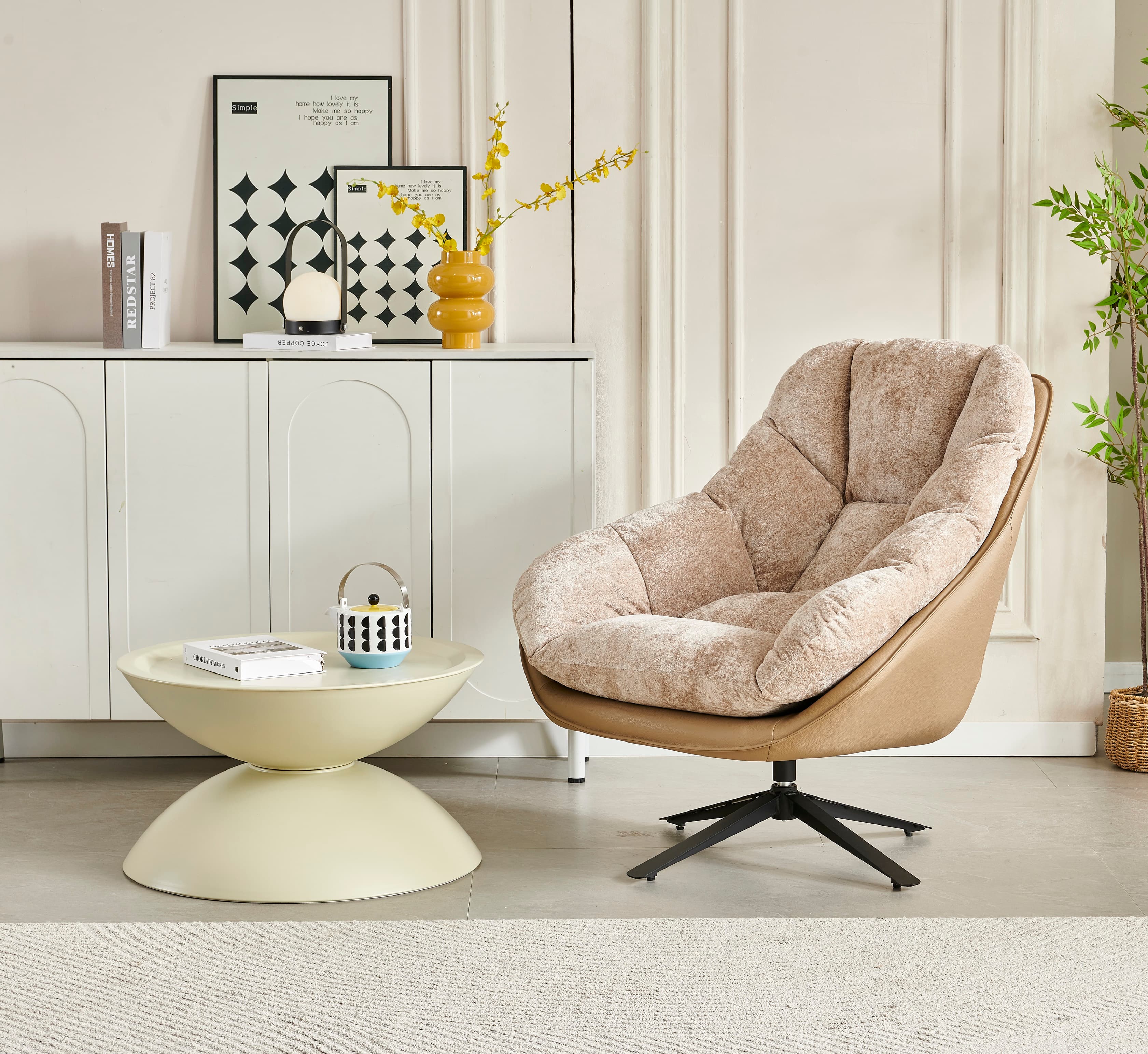 Casdira Matt Mink Set of 2 Nest Of Tables