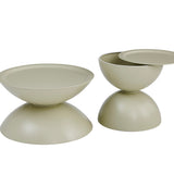 Casdira Matt Mink Set of 2 Nest Of Tables