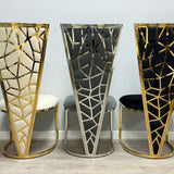 Elina 180cm Gold Marble Dining Table Set with Vienna Chairs