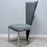 Elina Luxury Grey Marble Dining Table with Vienna Grey Chairs