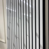 Acoustic Slatted Wall Panels White Marble Pack Of x4 240 x 60cm