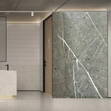 Media Wall Panels Pack Of x4 Dark Grey Marble Veins PVC Waterproof Wall Panels 240x60cm