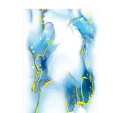 Media Wall Panels Pack Of x4 Gold Blue Marble PVC Waterproof Wall Panels 240x60cm