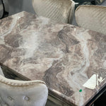Louis 150CM Marble & Chrome Dining Table - 5 Colours-Esme Furnishings