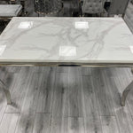 Arianna 120cm White Marble Console Table-Esme Furnishings