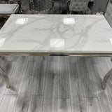 Arianna 120cm White Marble Console Table-Esme Furnishings