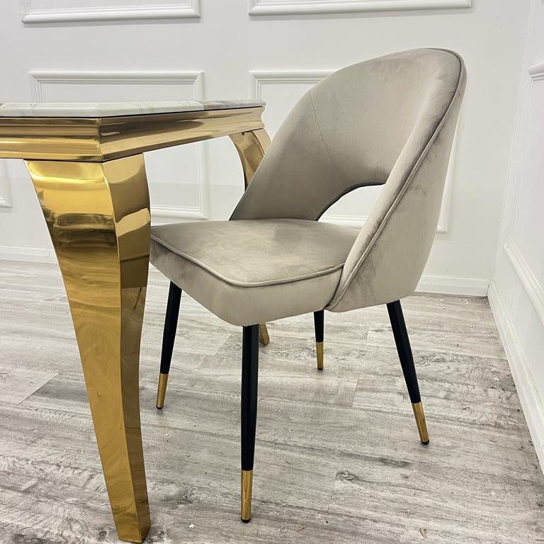 Astra Premium Plush Velvet Fabric Dining Chair In 3 Colours